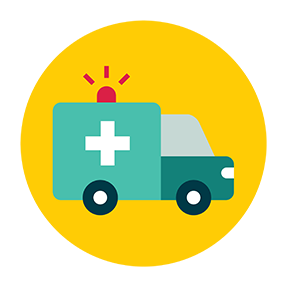 Ambulance illustrated icon
