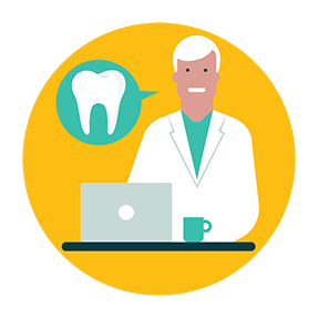 Dentist illustrated icon